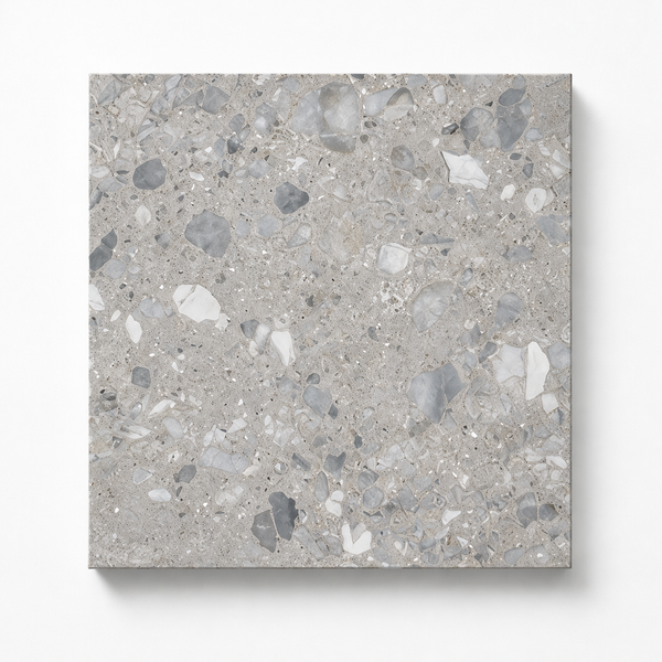 Lorne Grey Terrazzo Look Matte Tile