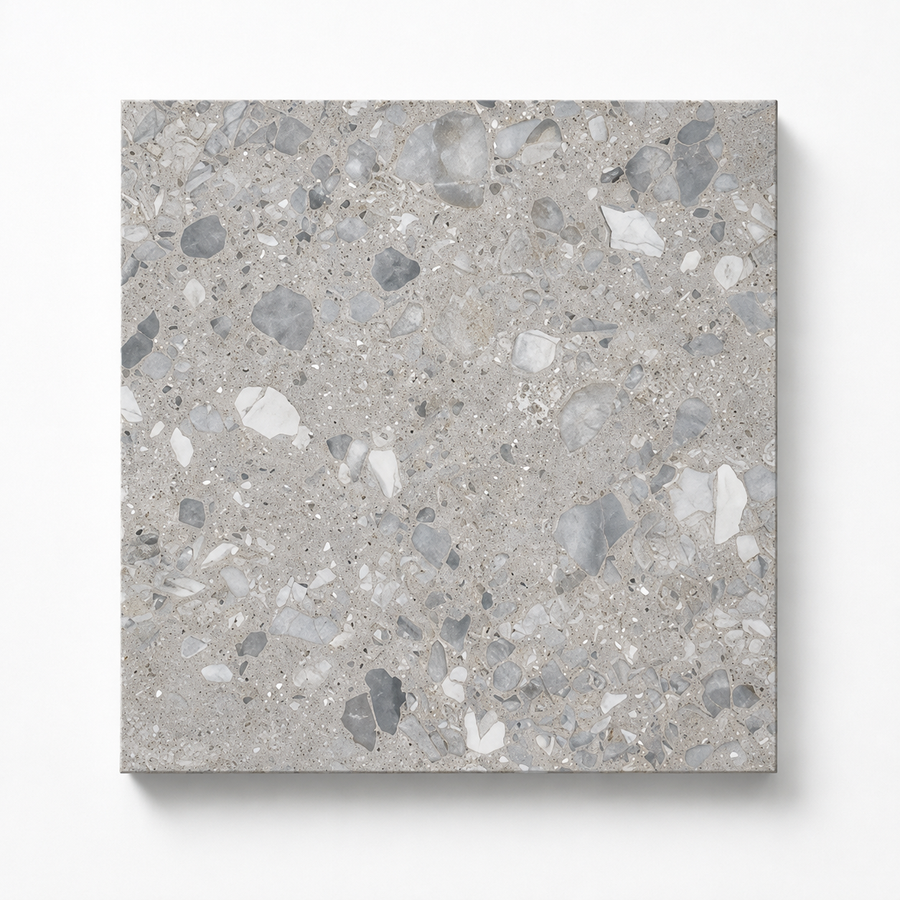 Lorne Grey Terrazzo Look Matte Tile