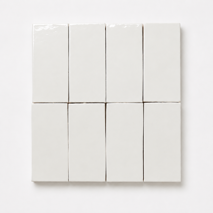 Esperance White Antique Gloss Mini Subway Tile