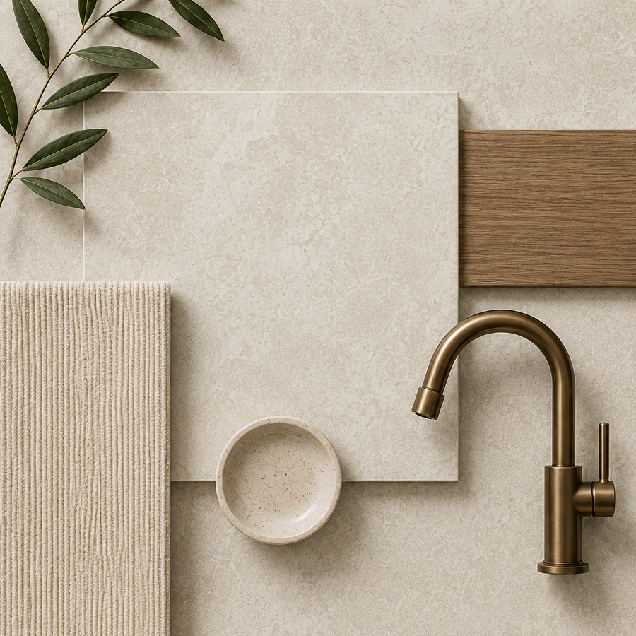 Adelaide Cream Travertine Look Matte Tile