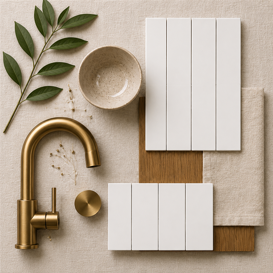 Esperance White Antique Gloss Mini Subway Tile