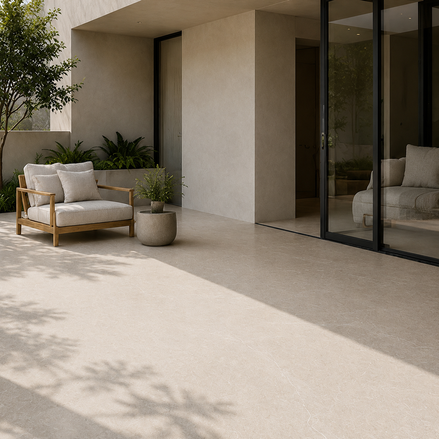 Kangaroo Bay Beige Marble Look Matte Tile