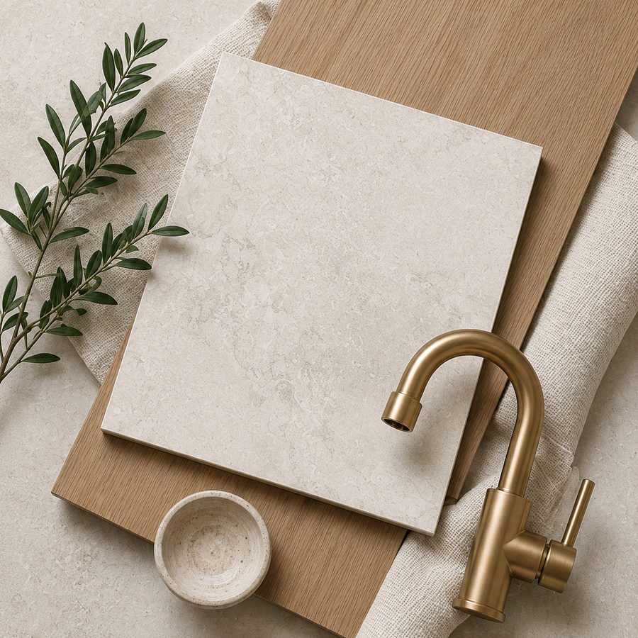 Karratha Ivory Stone Look Matte Tile