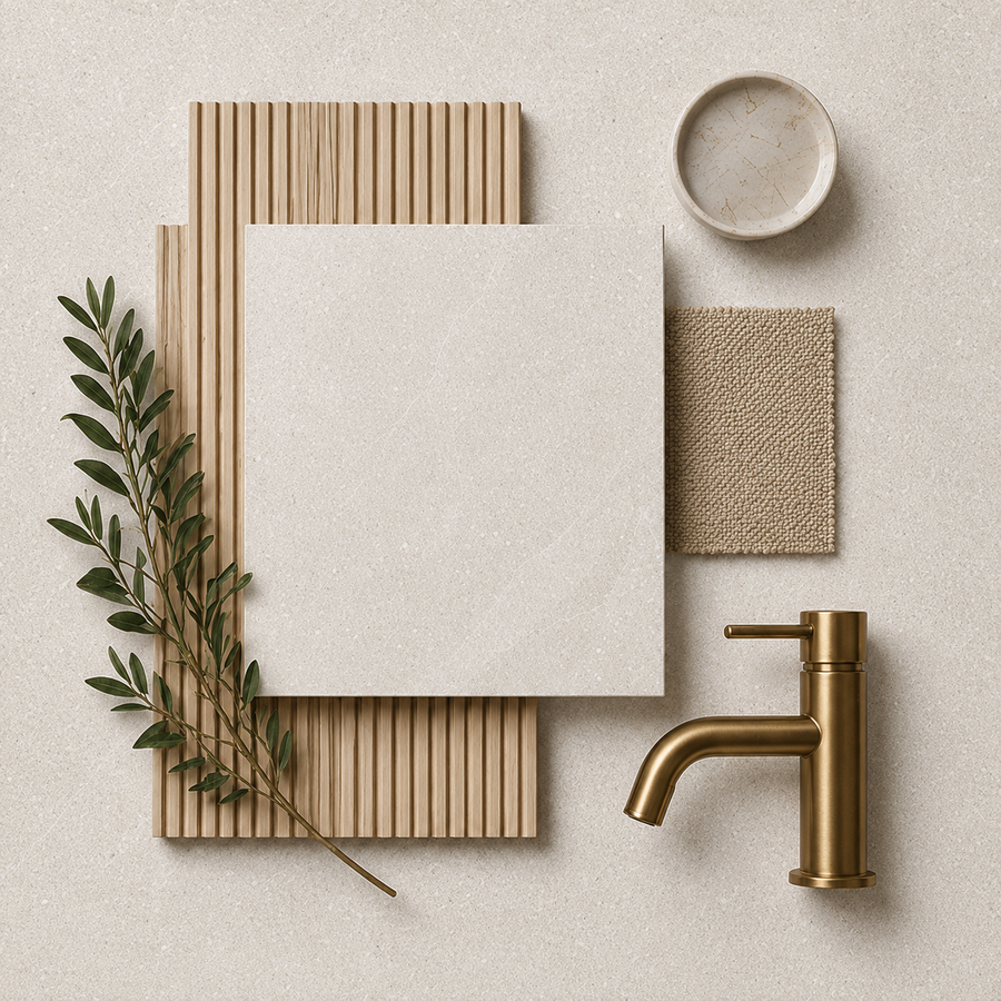 Tanami White Concrete Look Matte Tile