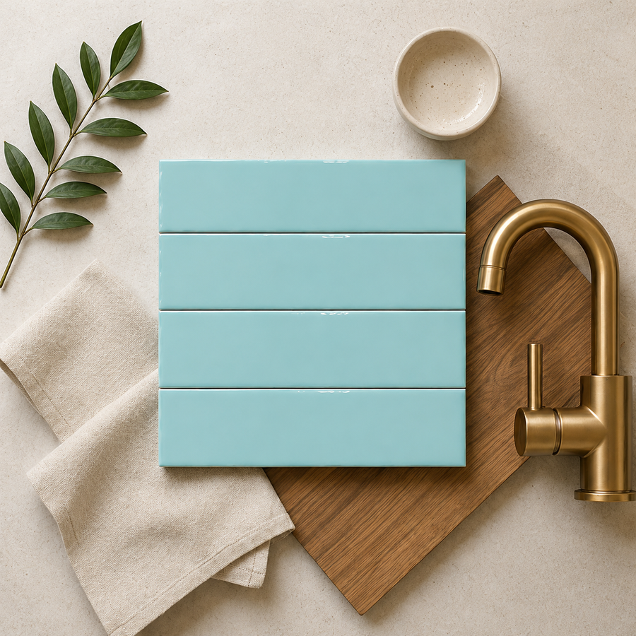 Geelong Dusky Pink Gloss Kit Kat Tile