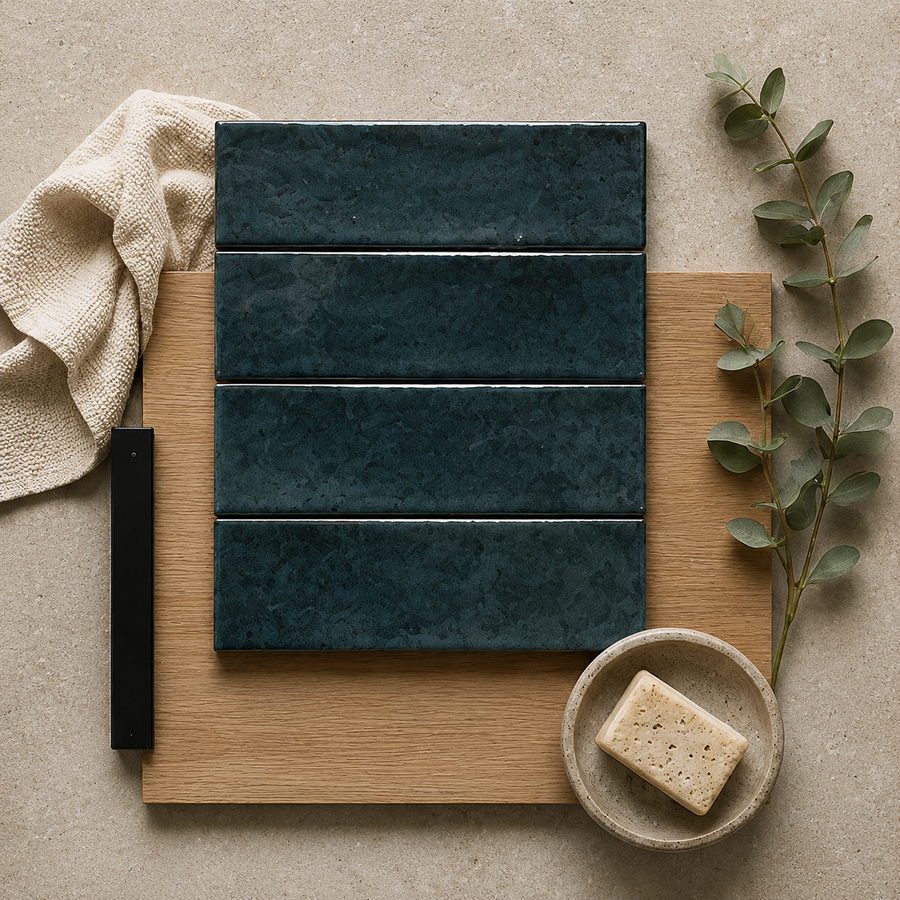 Esperance Teal Gloss Subway Tile