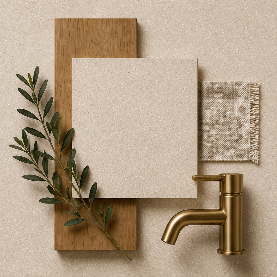 Tanami Cream Concrete Look Matte Tile