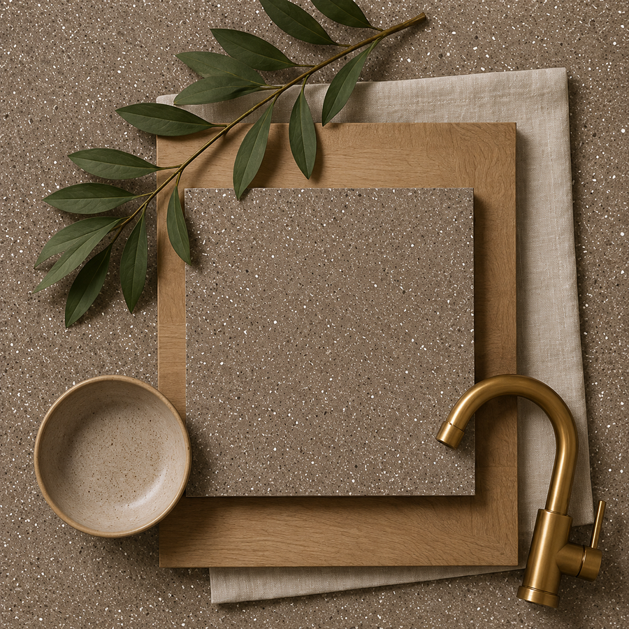 Robe Brown Limestone Look Structured Tile