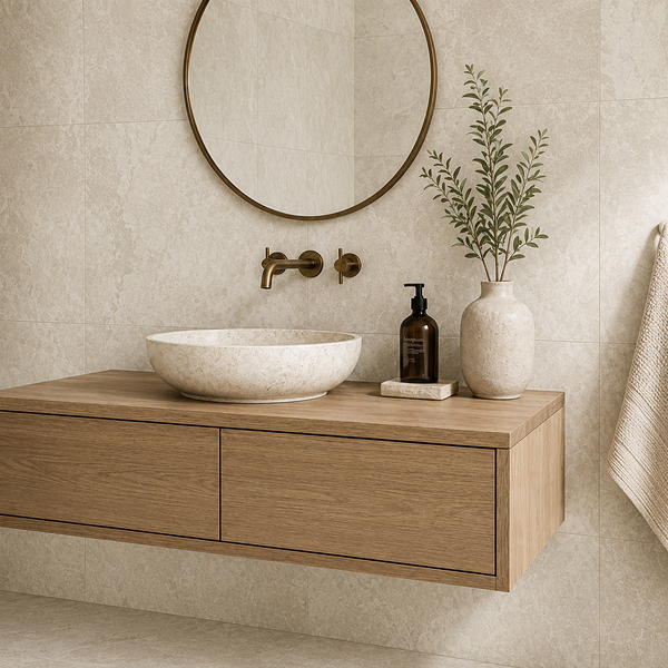 Adelaide Cream Travertine Look Matte Tile
