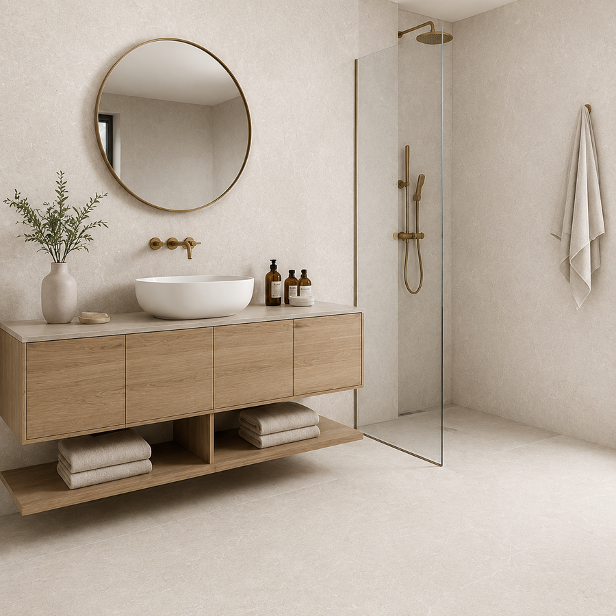 Tanami White Concrete Look Matte Tile