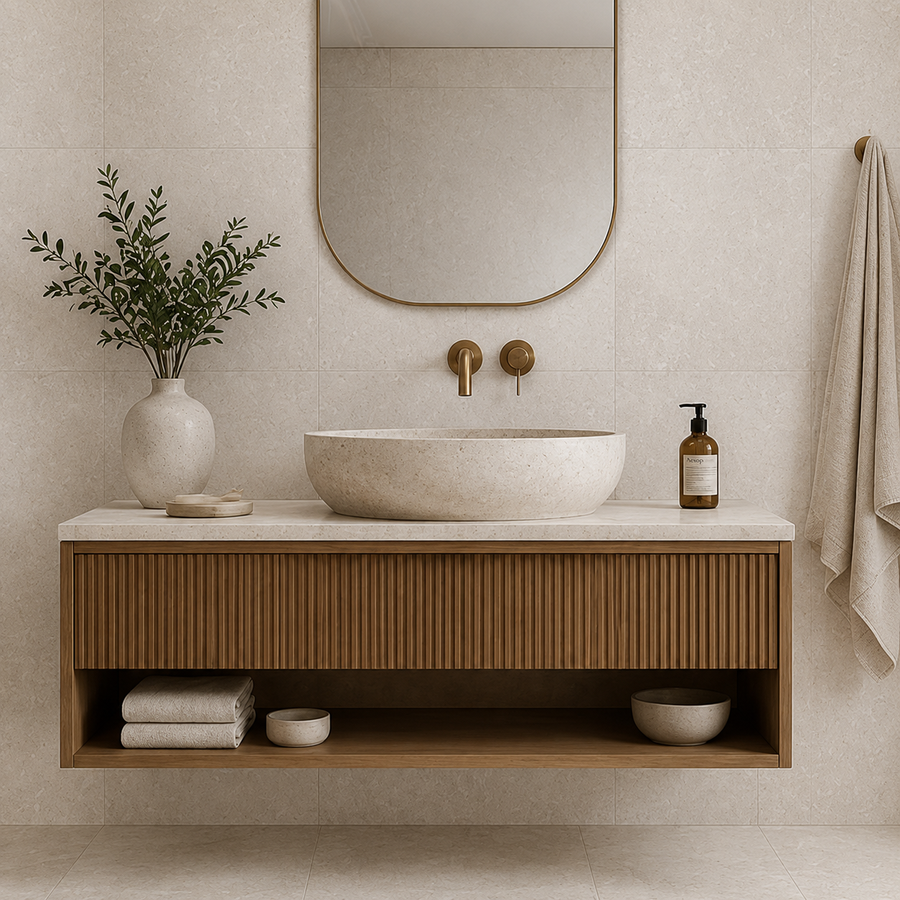 Karratha Ivory Stone Look Matte Tile