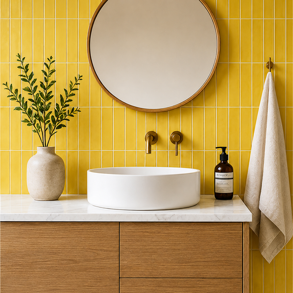 Esperance Mustard Antique Gloss Mini Subway Tile