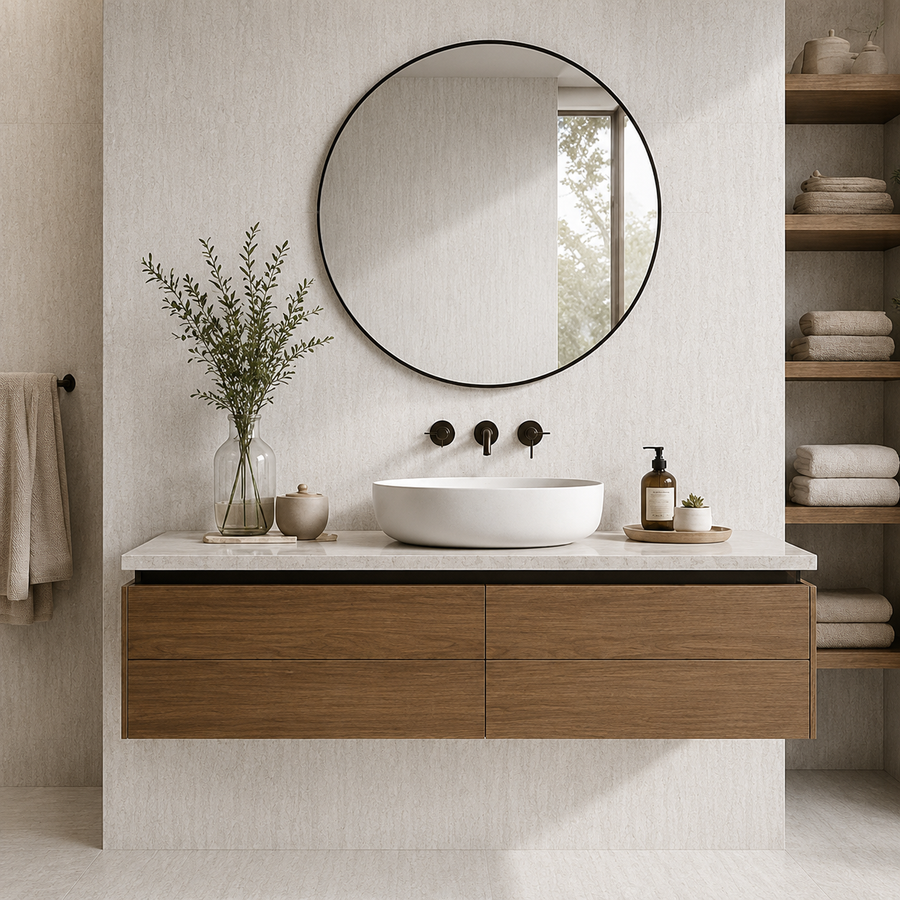 Bicheno White Travertine Look Matte Tile