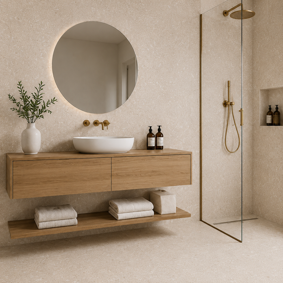 Tanami Cream Concrete Look Matte Tile