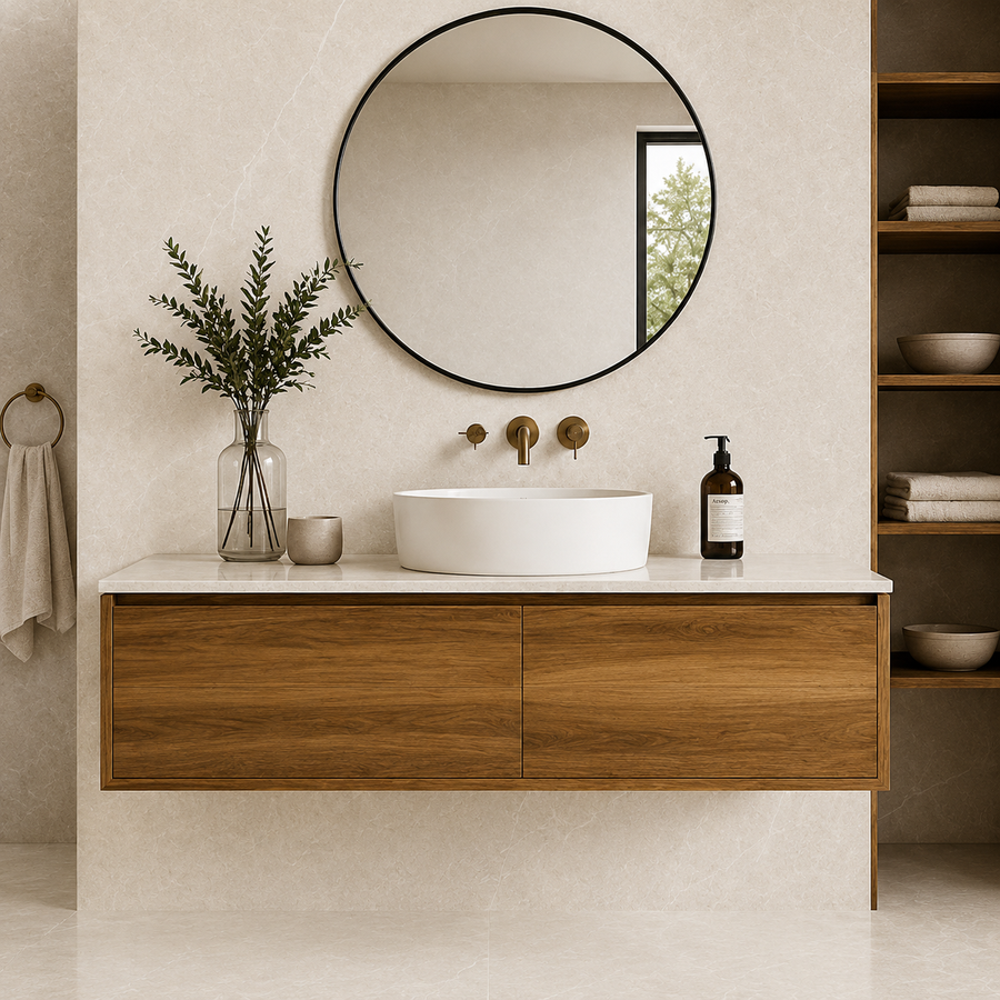 Kangaroo Bay Beige Marble Look Matte Tile