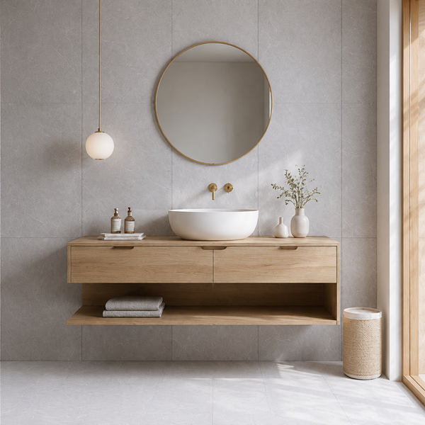 Kangaroo Bay Grey Marble Look Matte Tile