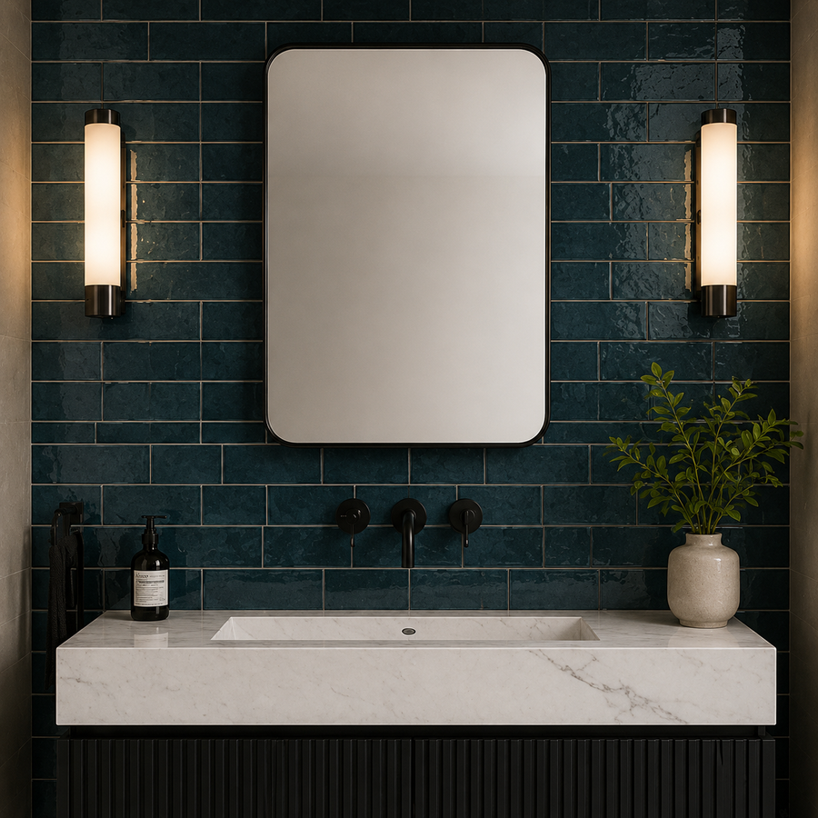 Esperance Teal Gloss Subway Tile