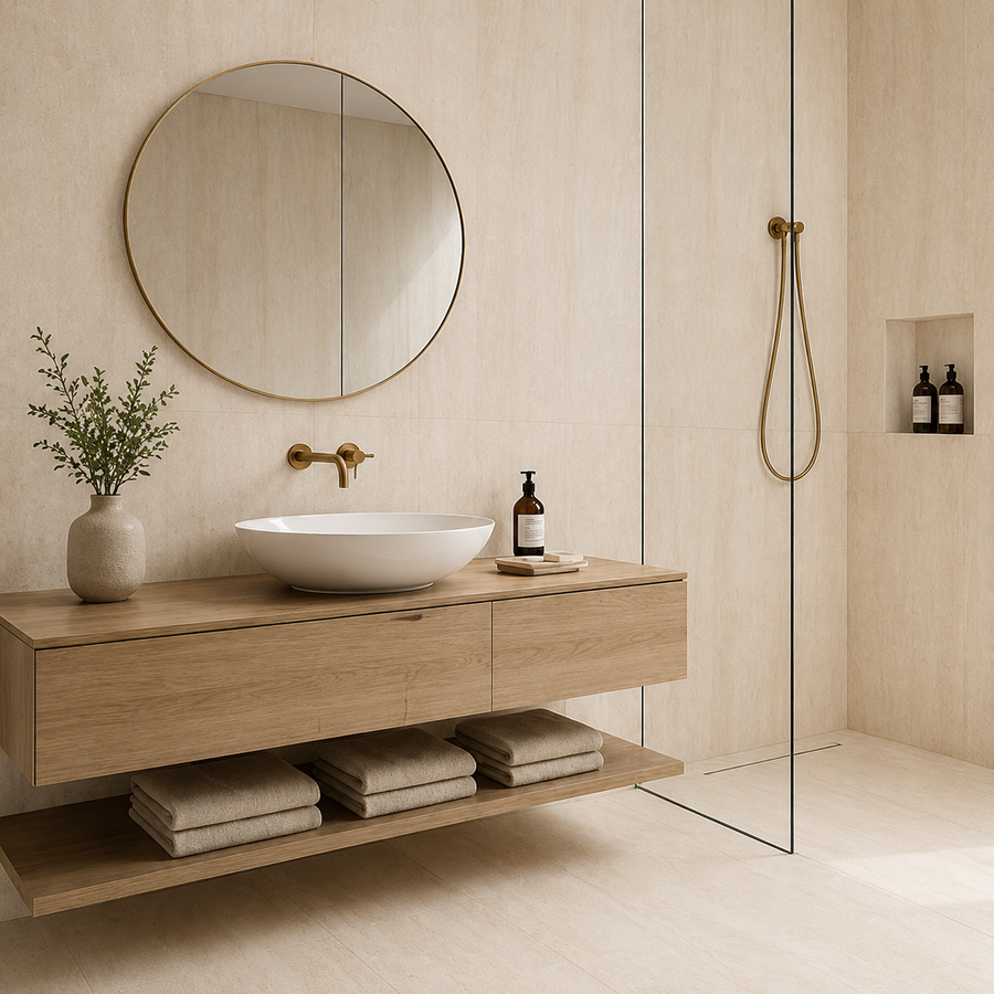 Flinders Beige Stone Look Matte Tile