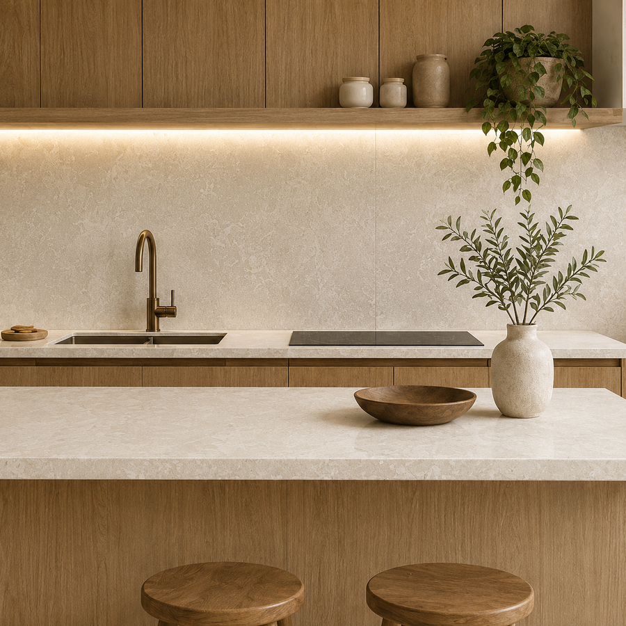 Adelaide Cream Travertine Look Matte Tile