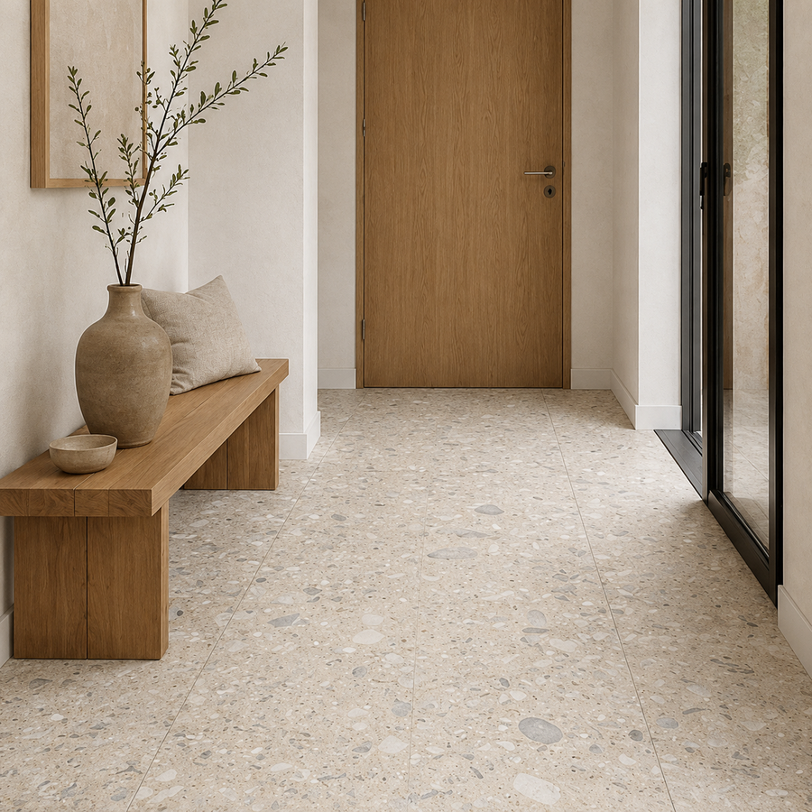 Lorne Beige Terrazzo Look Matte Tile