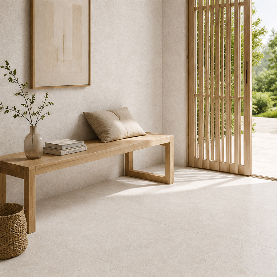 Tanami White Concrete Look Matte Tile