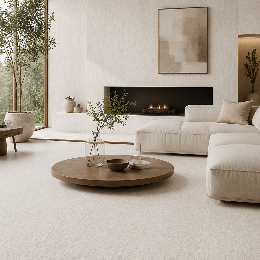 Bicheno White Travertine Look Matte Tile