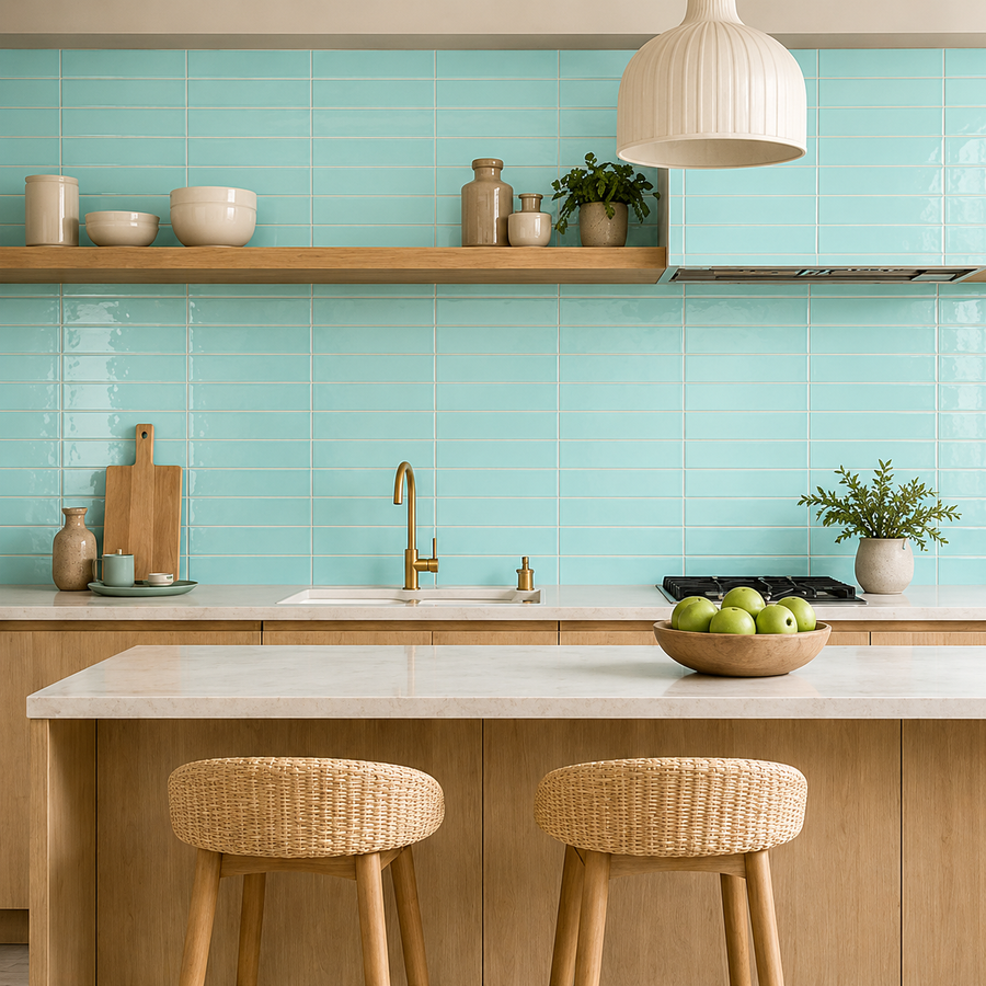 Geelong Dusky Pink Gloss Kit Kat Tile