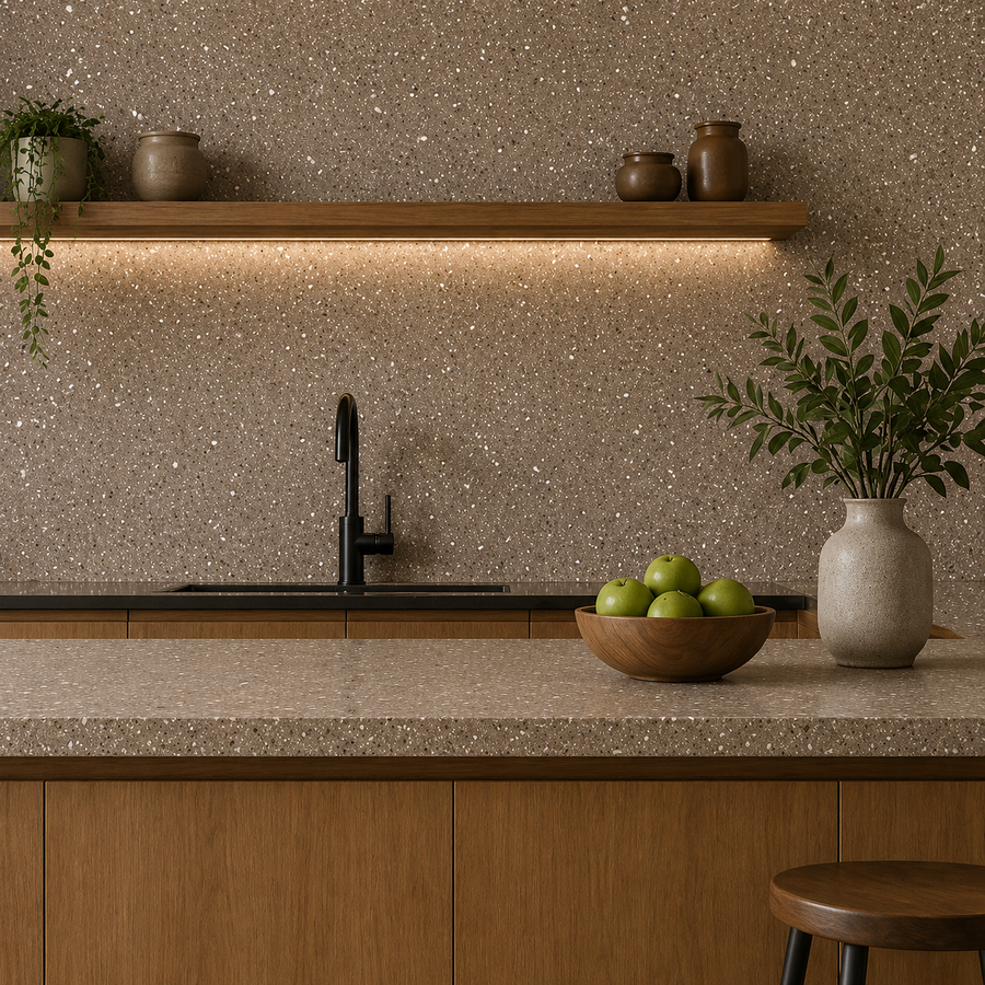 Robe Brown Limestone Look Structured Tile