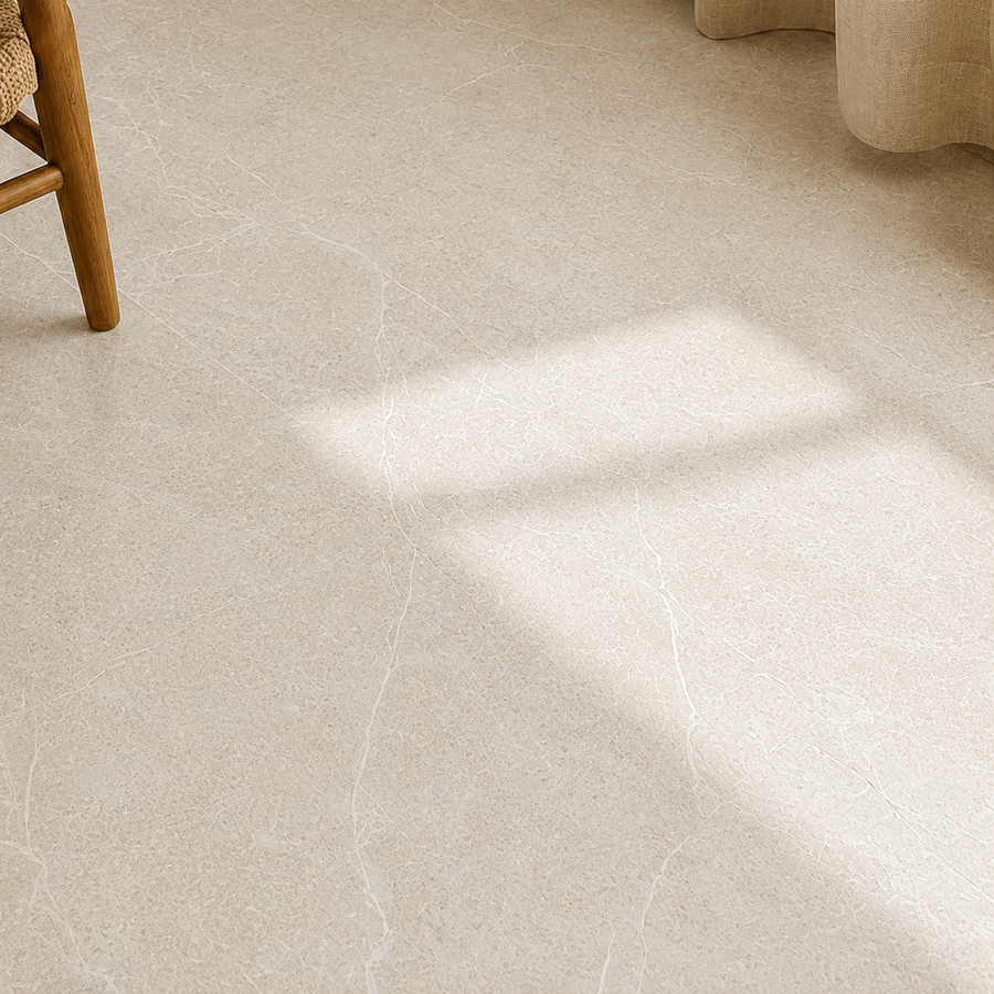 Kangaroo Bay Beige Marble Look Matte Tile