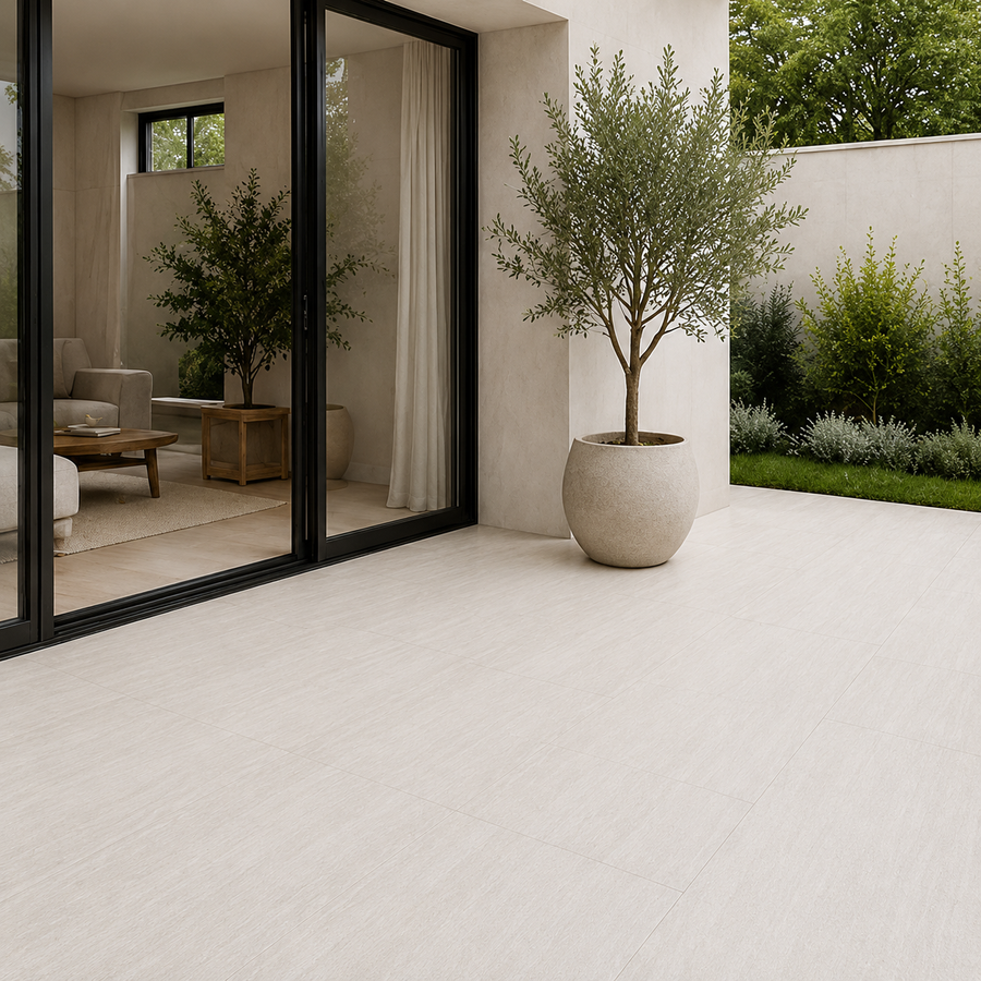 Flinders White Stone Look Matte Tile