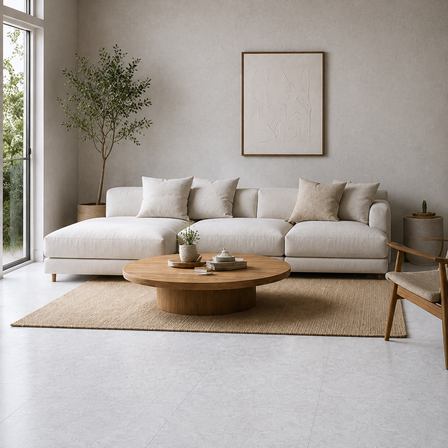 Albany White Limestone Look Matte Tile