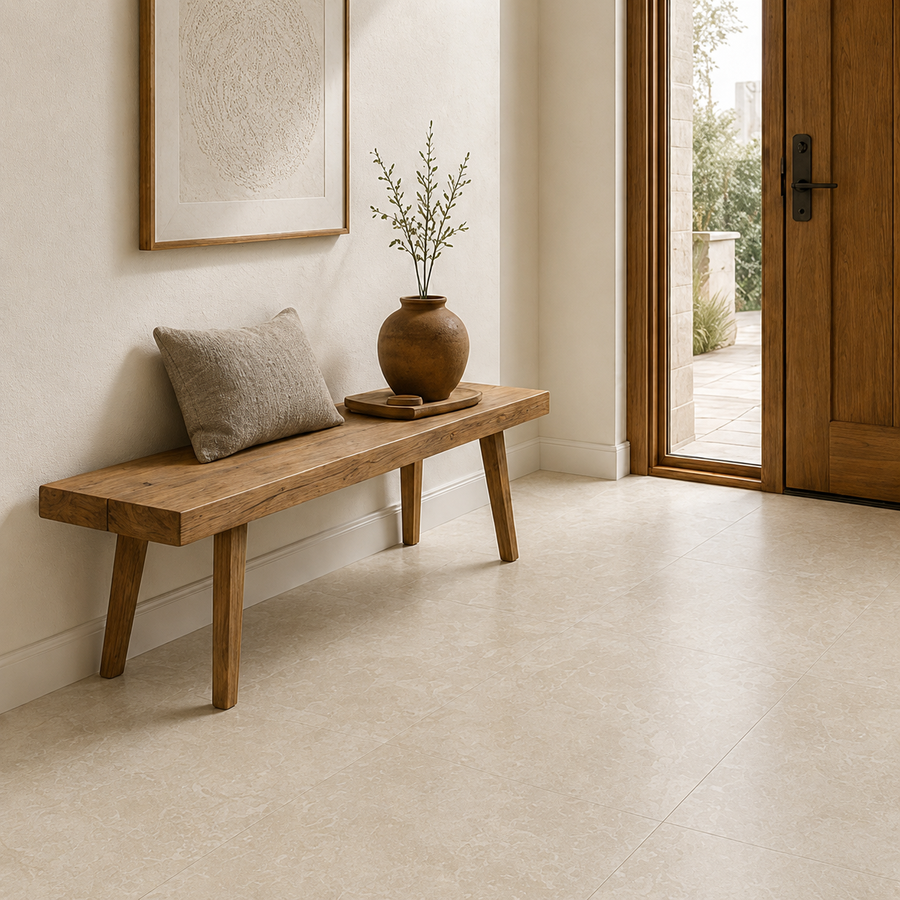 Adelaide Cream Travertine Look Matte Tile