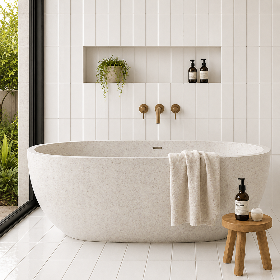 Esperance White Antique Gloss Mini Subway Tile