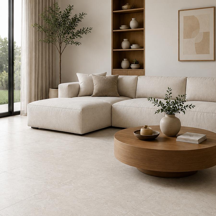 Karratha Ivory Stone Look Matte Tile