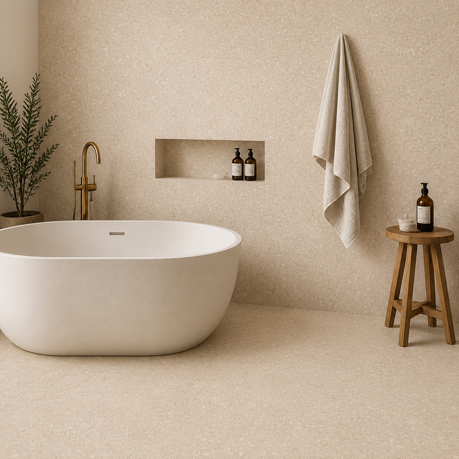 Tanami Cream Concrete Look Matte Tile