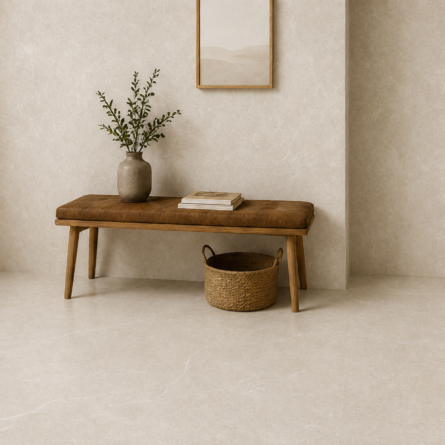 Kangaroo Bay Beige Marble Look Matte Tile