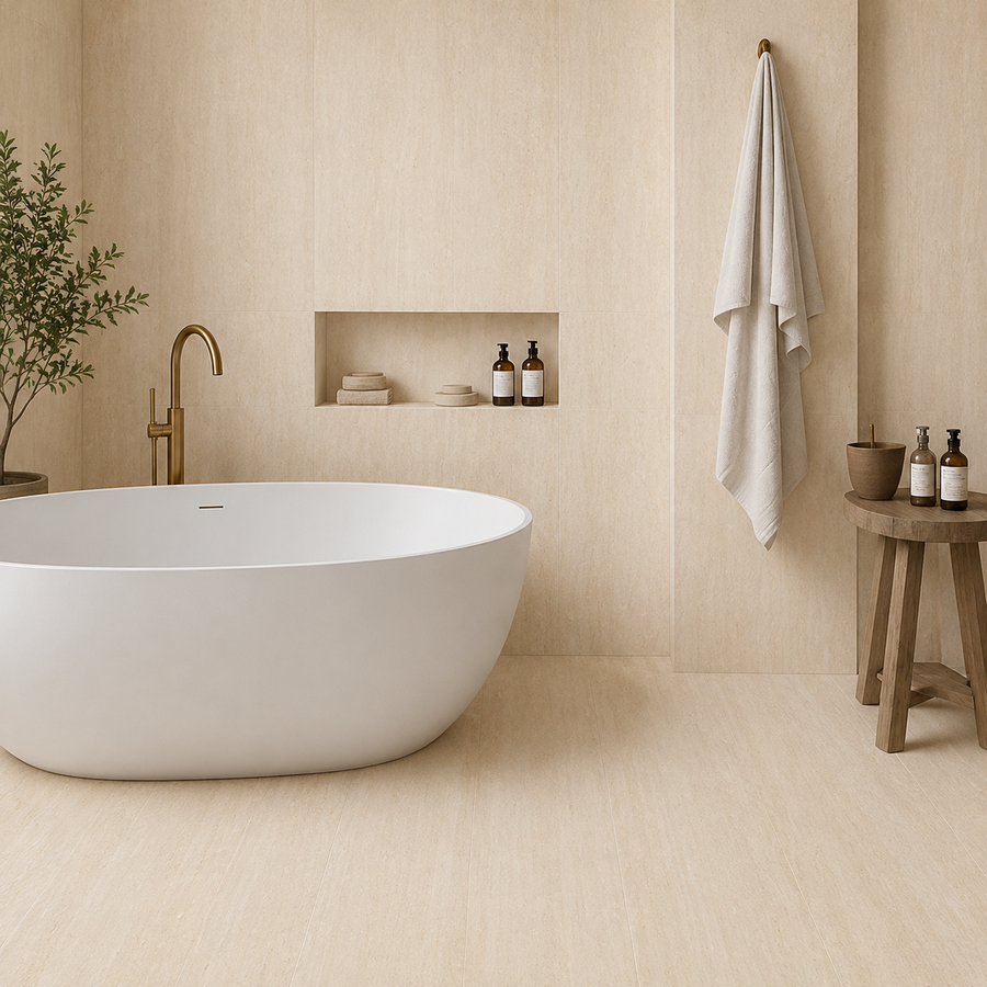 Flinders Beige Stone Look Matte Tile