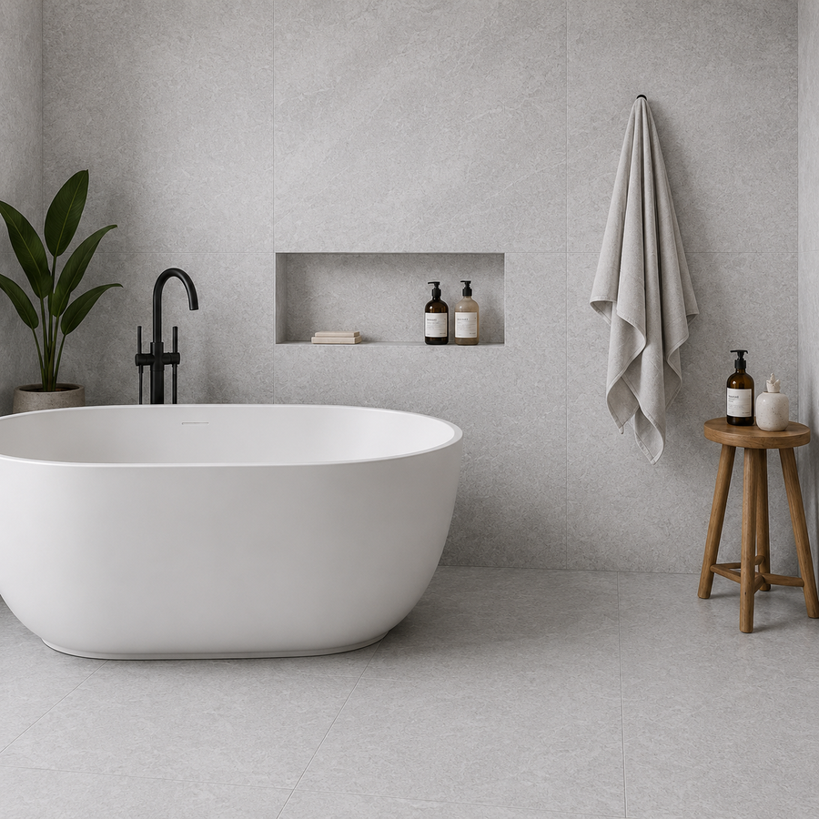 Flinders Grey Stone Look Matte Tile