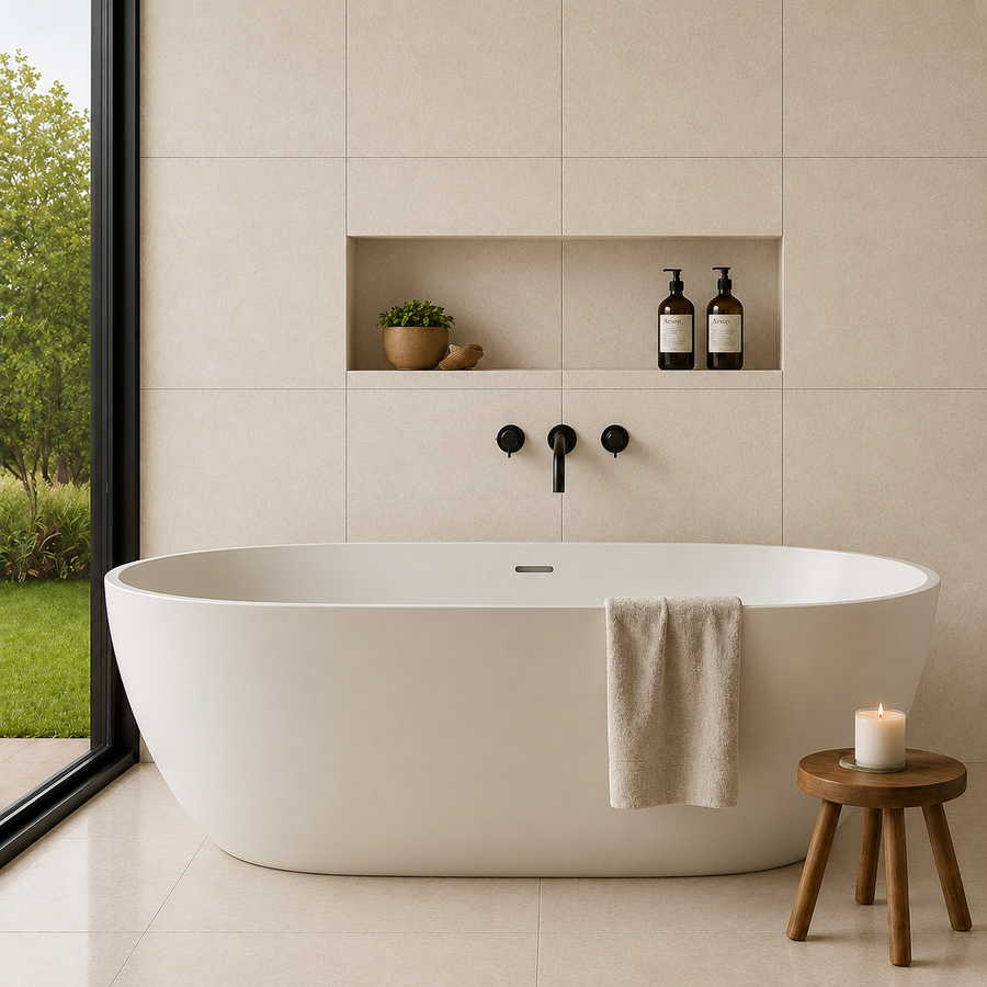 Robe Beige Limestone Look External Tile