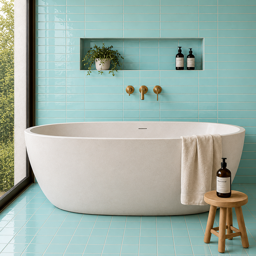 Geelong Dusky Pink Gloss Kit Kat Tile