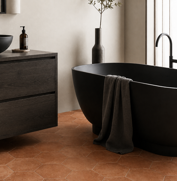 Cradle Terracotta Encaustic Look Hexagon Tile