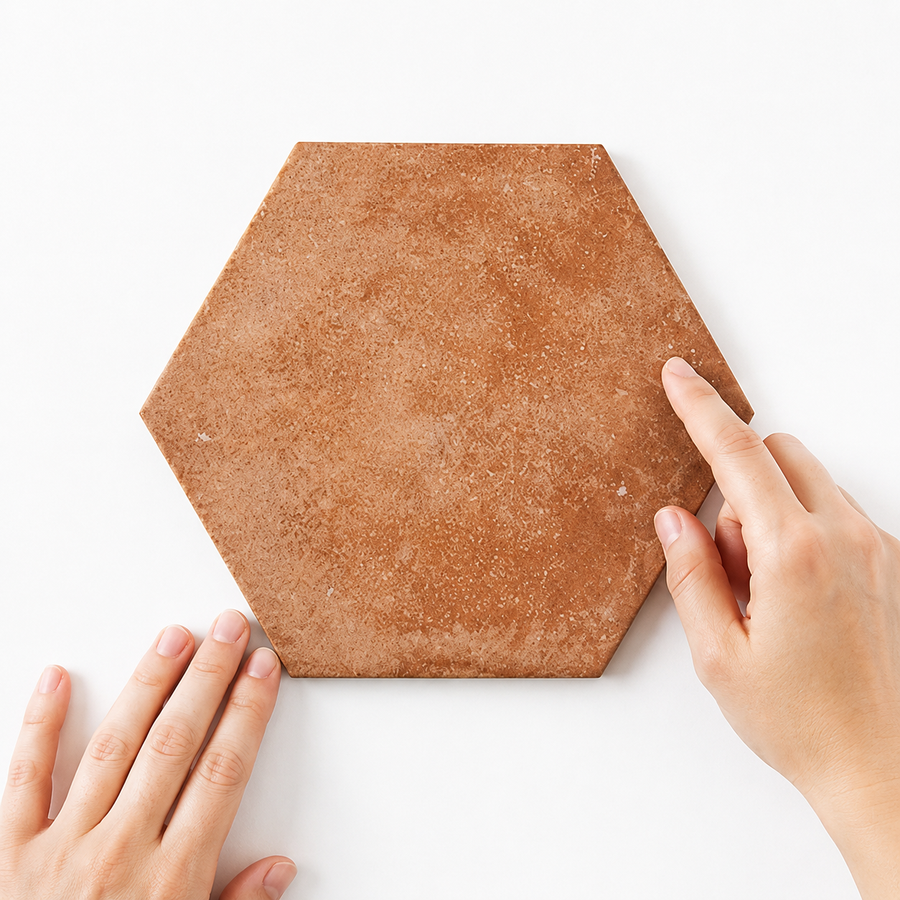 Cradle Terracotta Encaustic Look Hexagon Tile