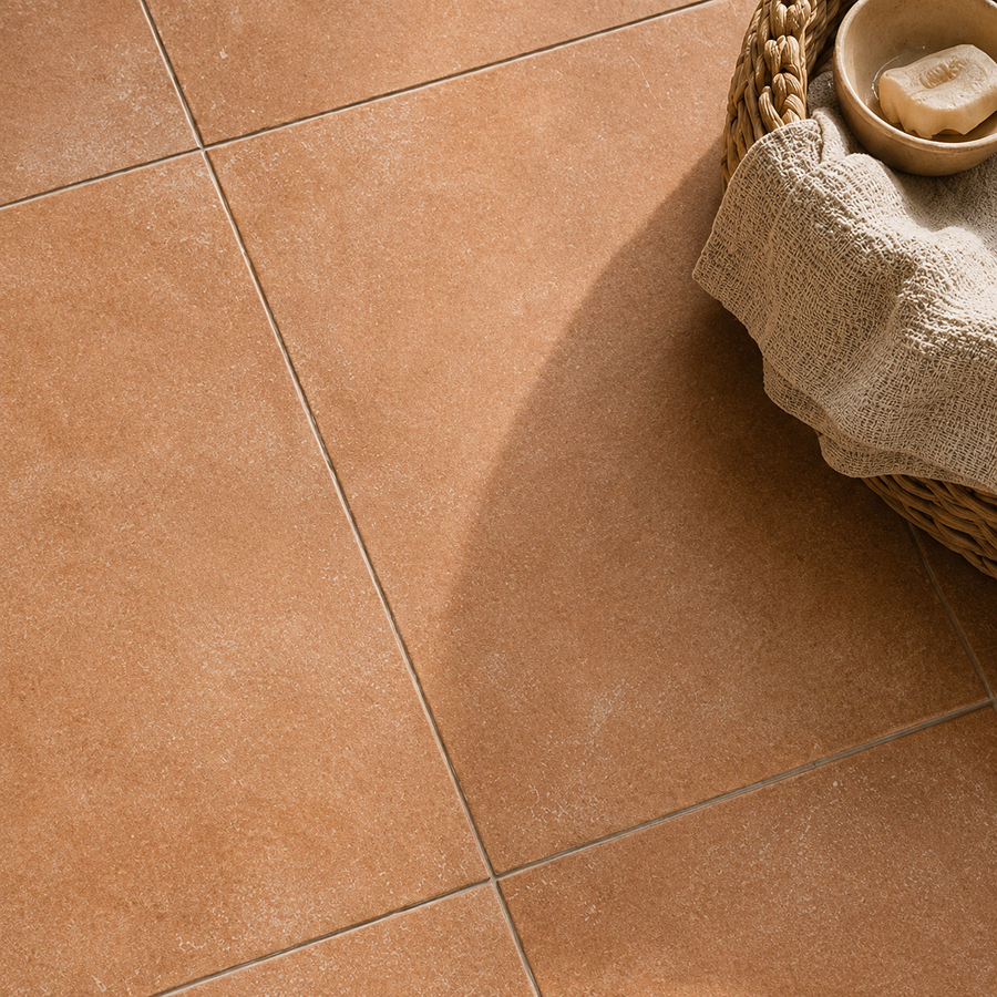 Cradle Terracotta Encaustic Look Square Tile