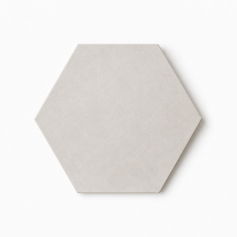 Daintree White Encaustic Look Hexagon Tile