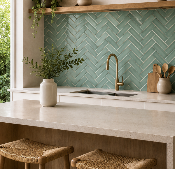 Esperance Gloss Mini Subway Jade Green Tile