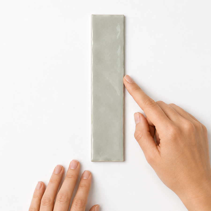 Esperance Gloss Mini Subway Sage Green Tile