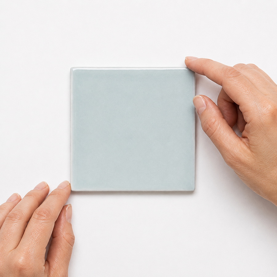 Esperance Gloss Sky Blue Small Square Tile