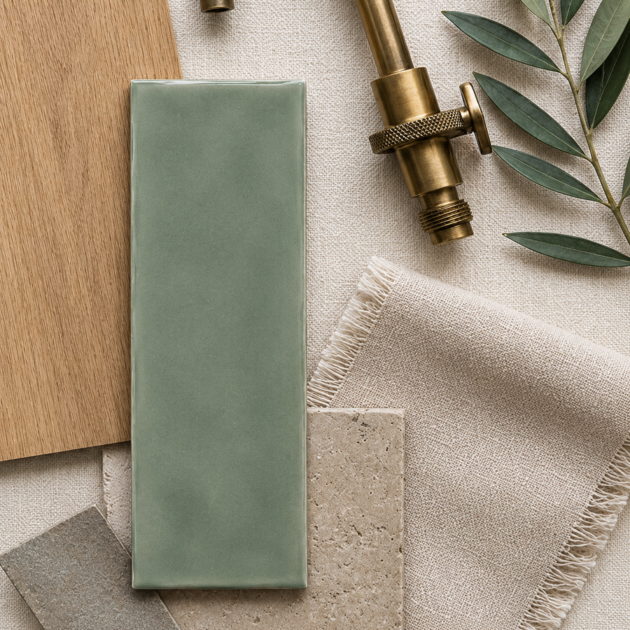 Esperance Gloss Subway Jade Green Tile