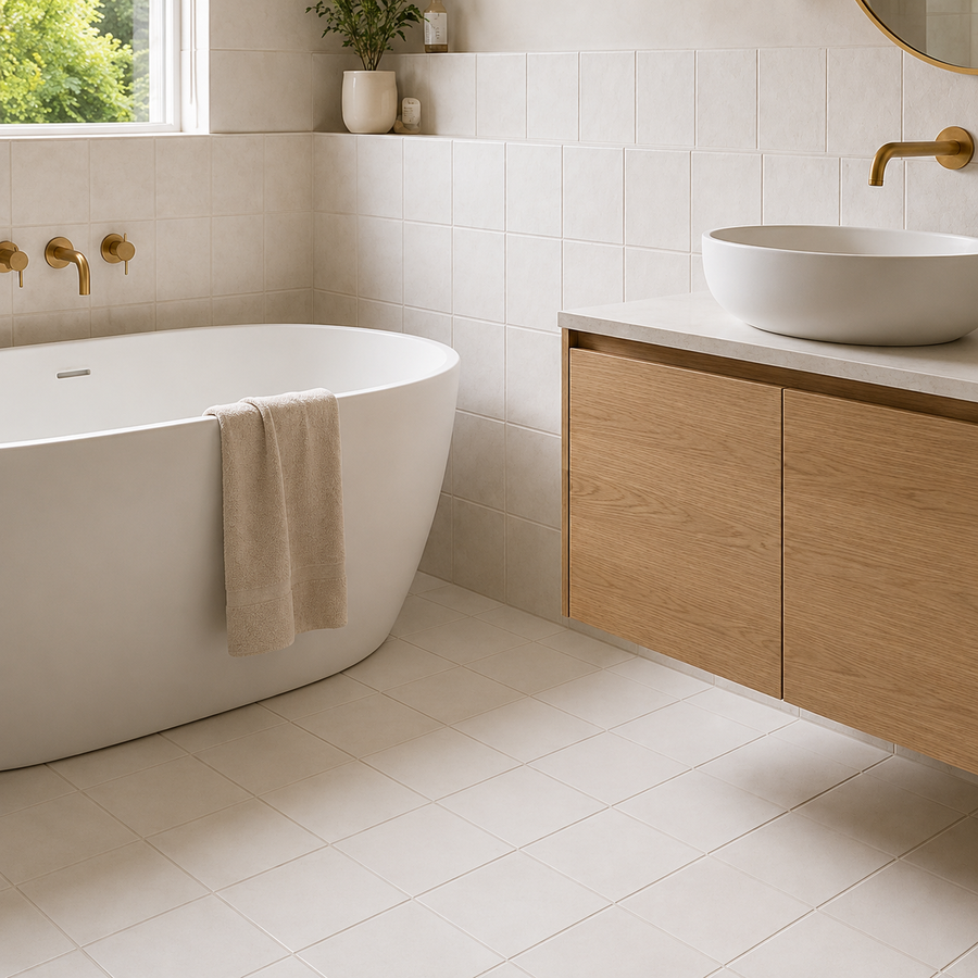 Esperance Matte Large Square White Tile