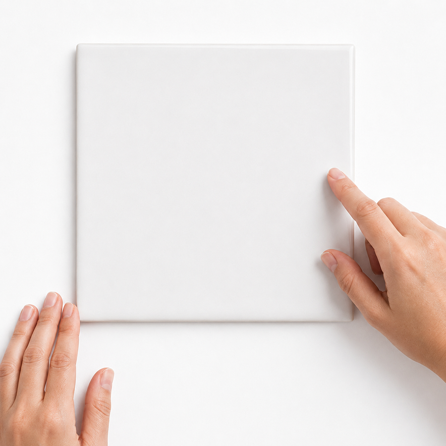 Esperance Matte Large Square White Tile